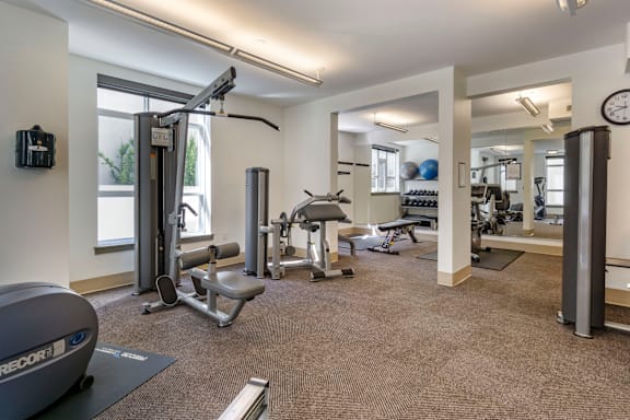 Fitness Center Before at 128 on State Apartments in Kirkland, Washington