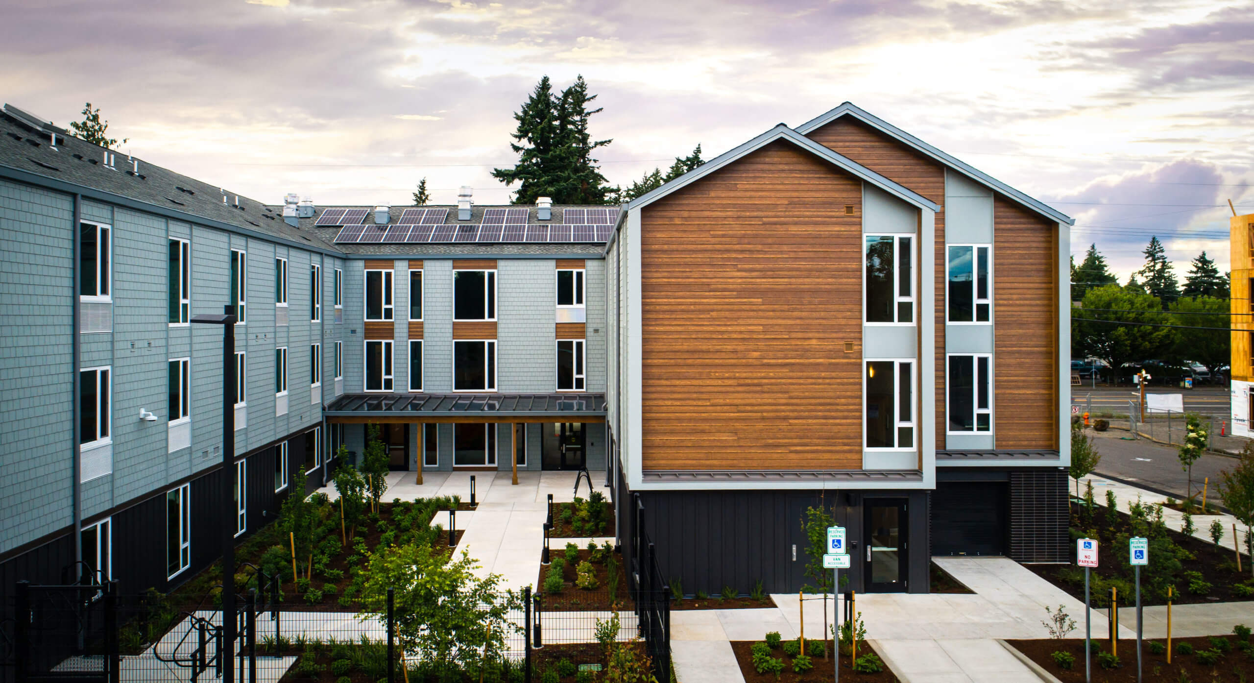 Exterior shot of Cedar Commons.