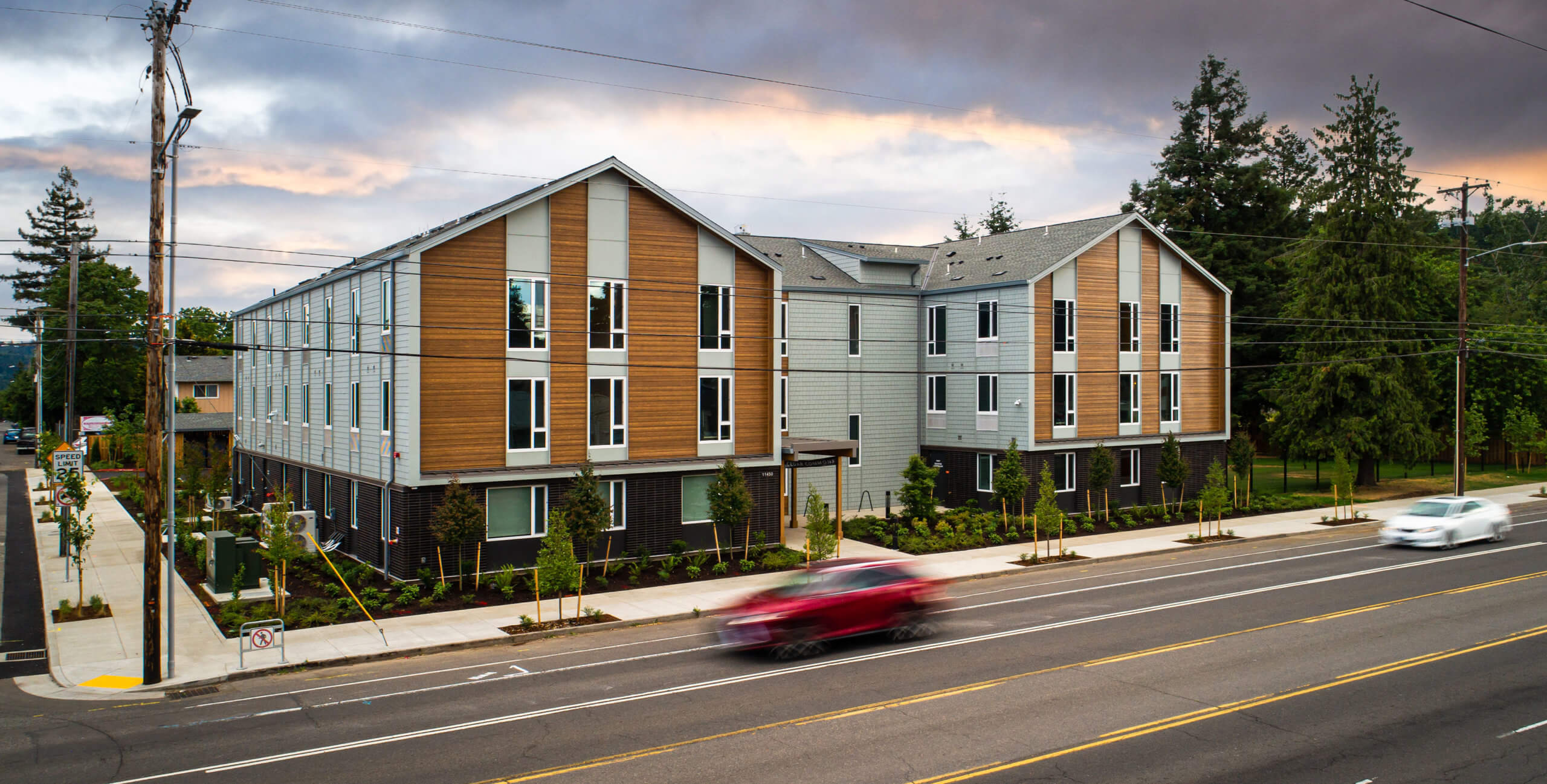 The exterior of Cedar Commons