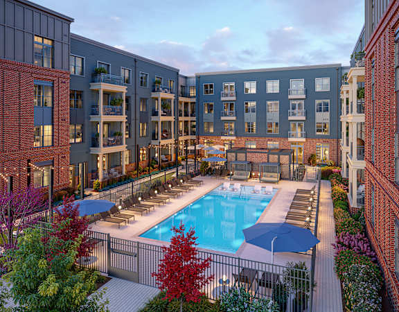 Resort-style pool at The Terrace Apartments, Maryland, 21701