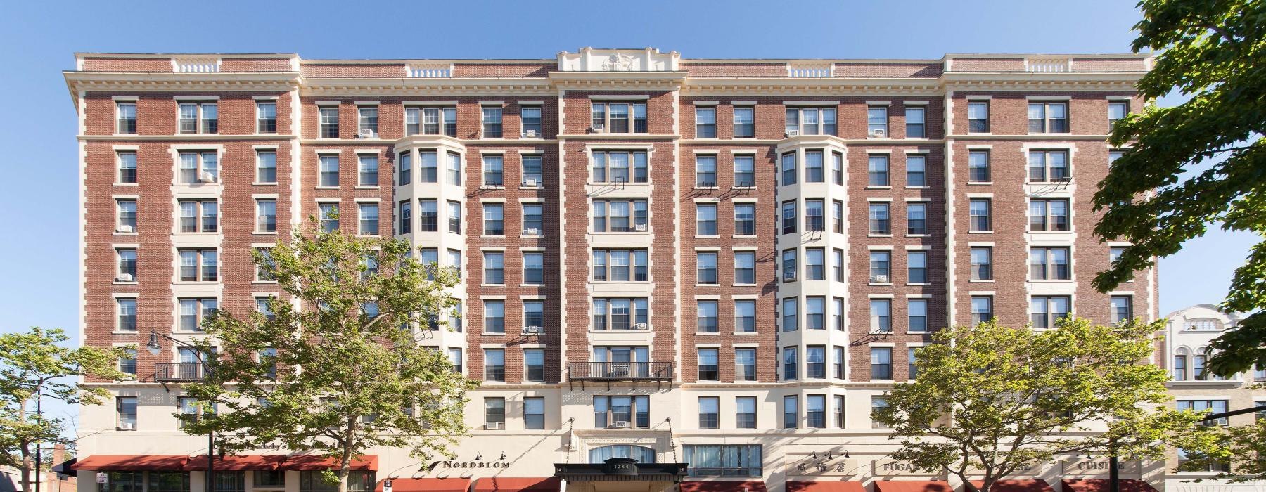 a building with many windows