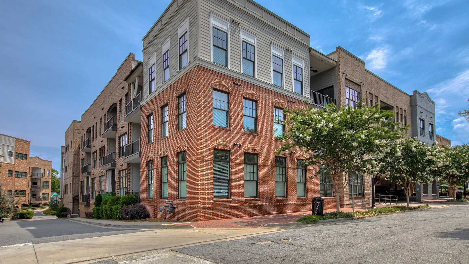 Outside view of apartment building