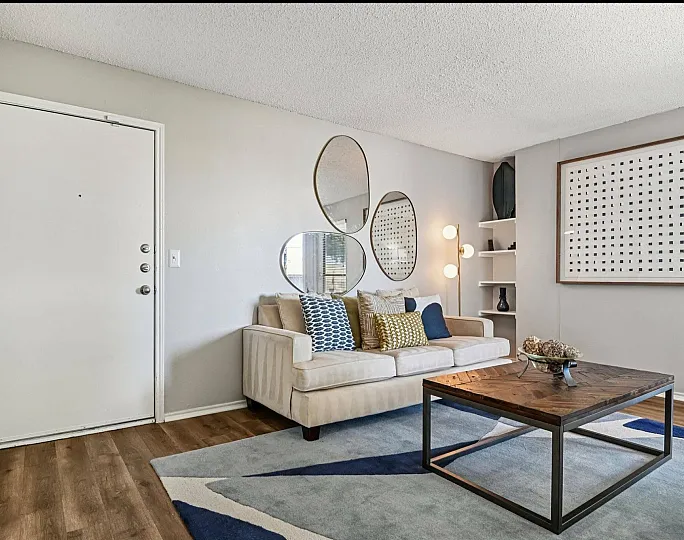 wood burning fireplace in unit