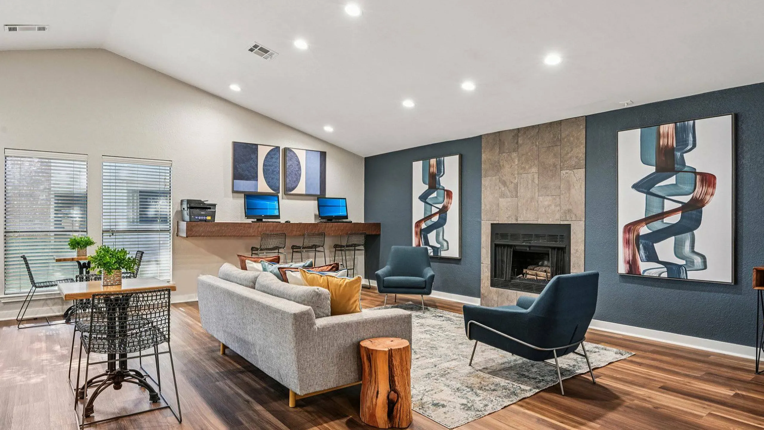 Stylish leasing office