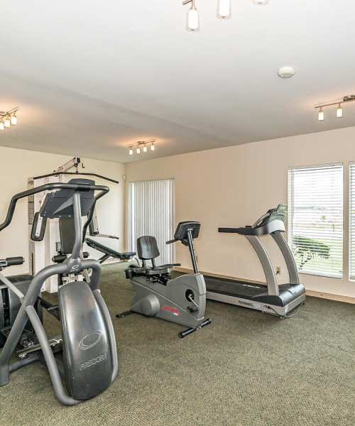 Fitness center at Pear Tree in Saint Ann, Missouri