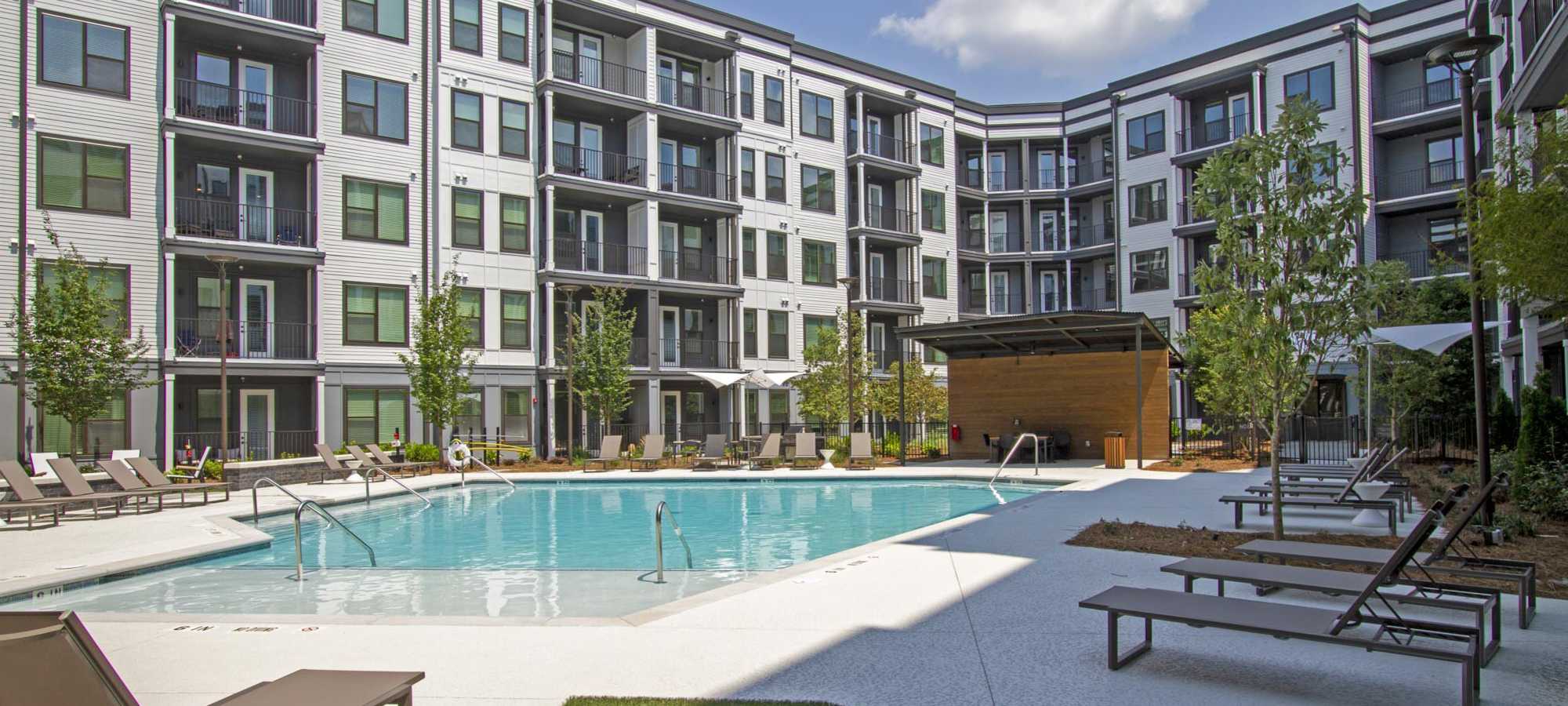 Rendering of residents swimming pool at Spectator in Smyrna, Georgia
