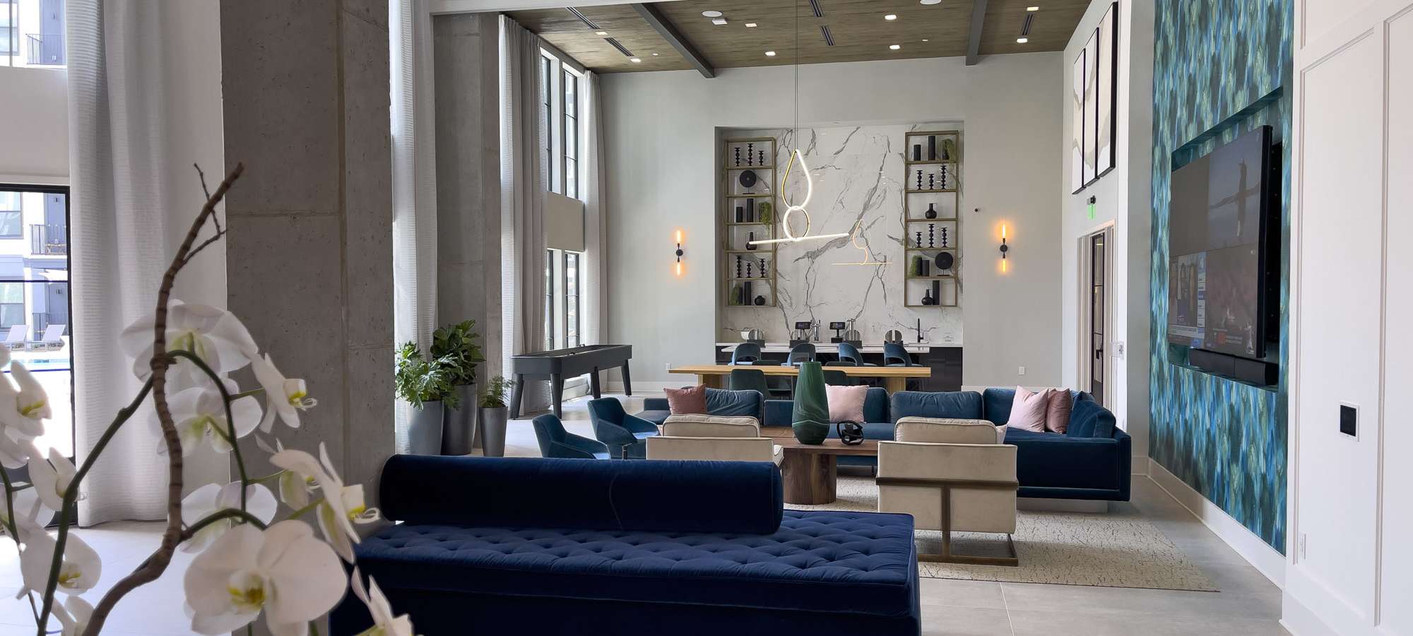 Rendering of residents clubhouse at Spectator in Smyrna, Georgia
