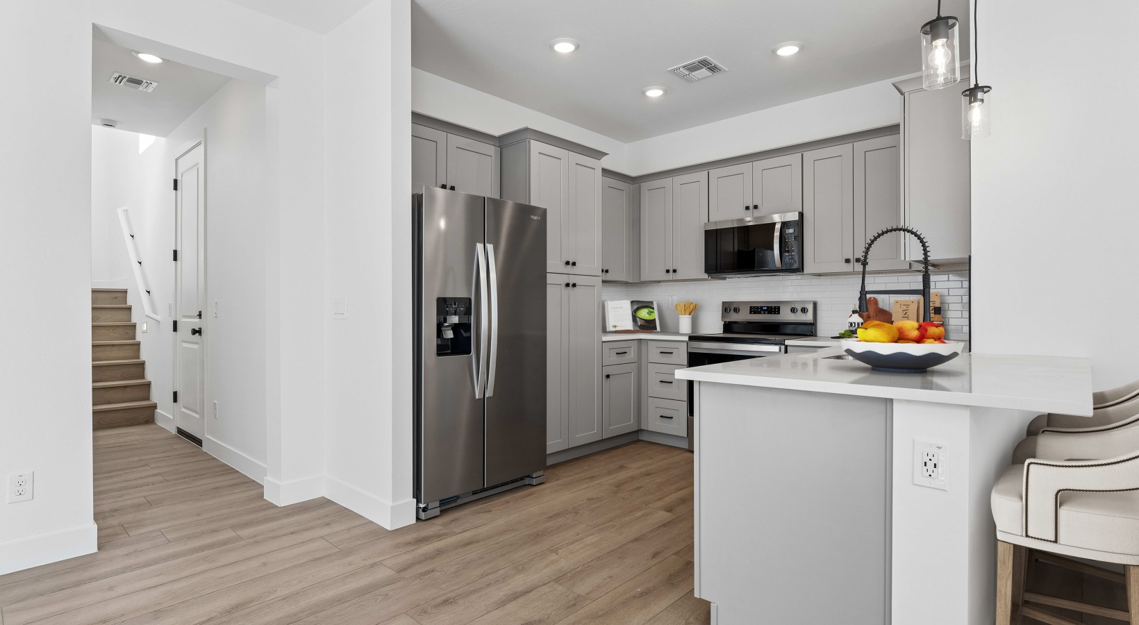 Spacious kitchens with upgraded appliances