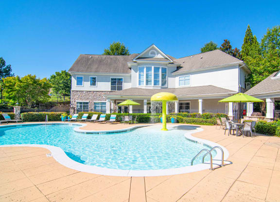 The Asher at Sugarloaf apartments in Lawrenceville Georgia photo of resort style pool.