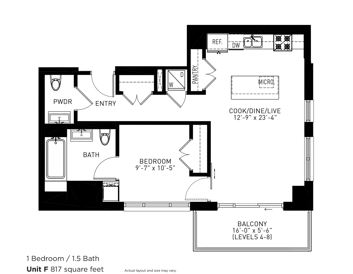 floorplan image Unit W614