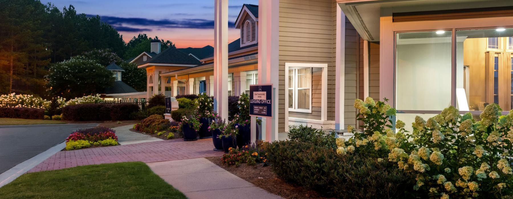 a house with a large front yard