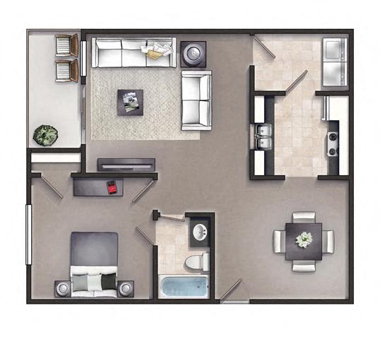 1Bed 1Bath at Ballantyne Commons of Stockbridge Apartments, Stockbridge, GA, 30281