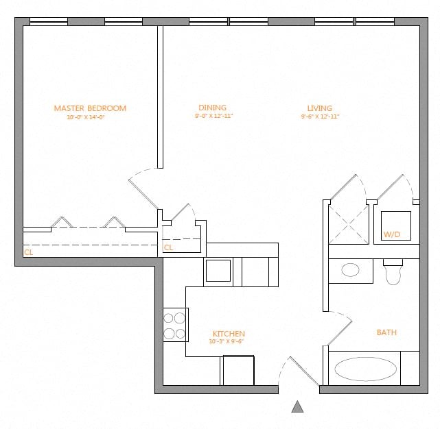 Apartment 312W floorplan