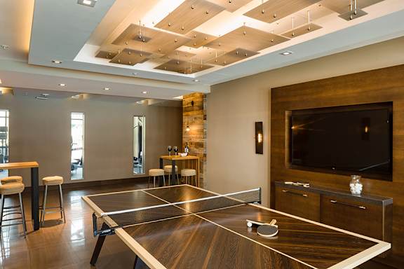 Entertainment lounge with billiards table - The Perry