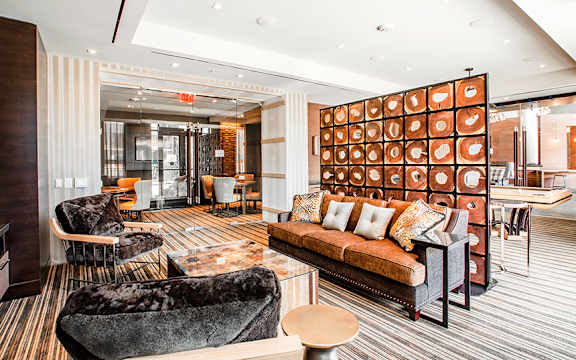 Entertainment lounge with gaming room - The Perry