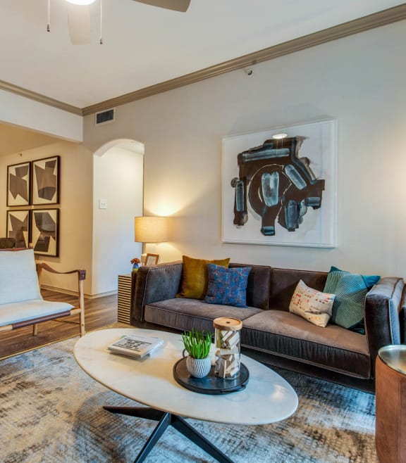 Living Room Interior at The Amethyst, Texas, 78727