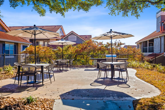 Outdoor Grill Stations at The Amethyst, Austin, TX, 78727