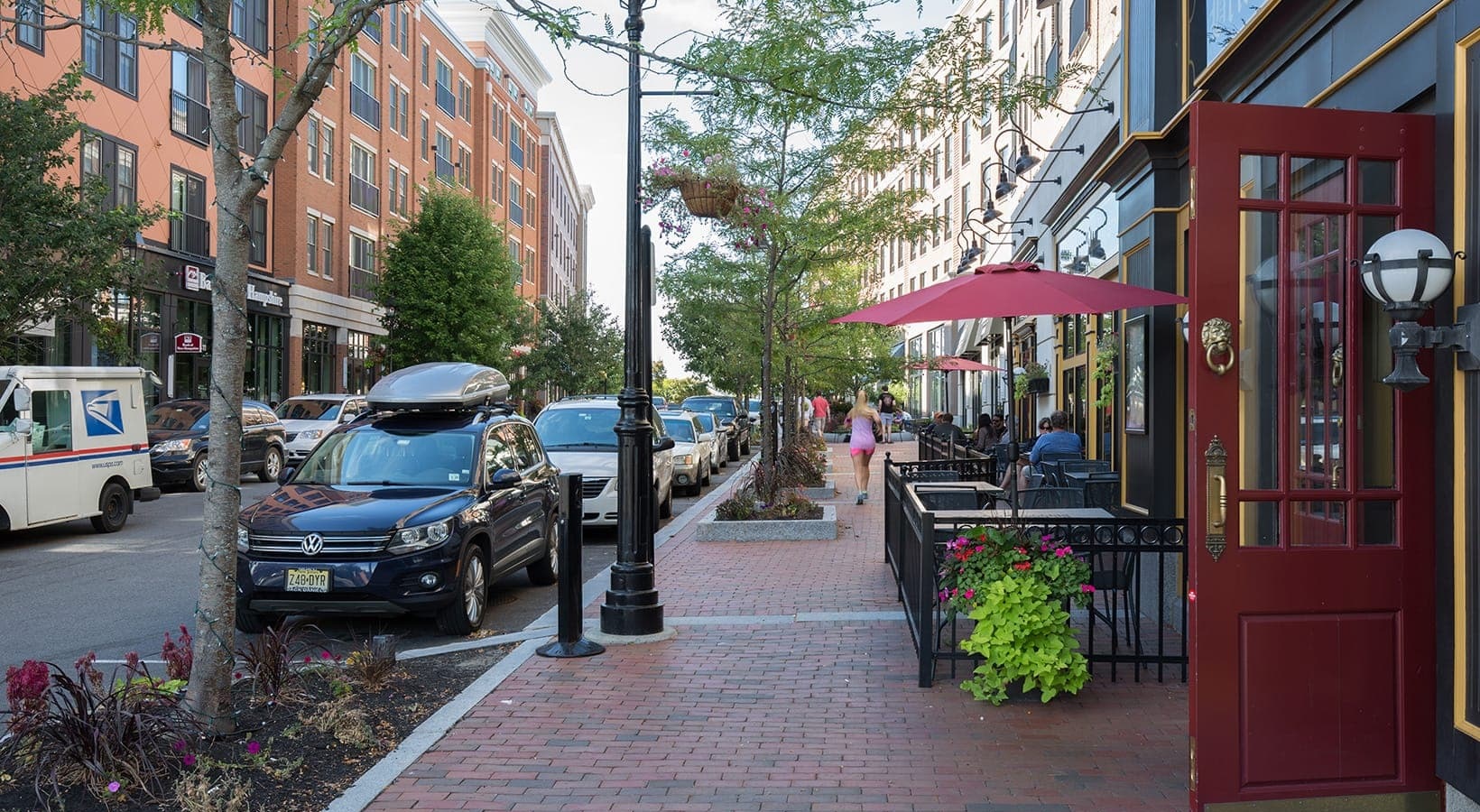 street view of local community showing spacious sidewalks