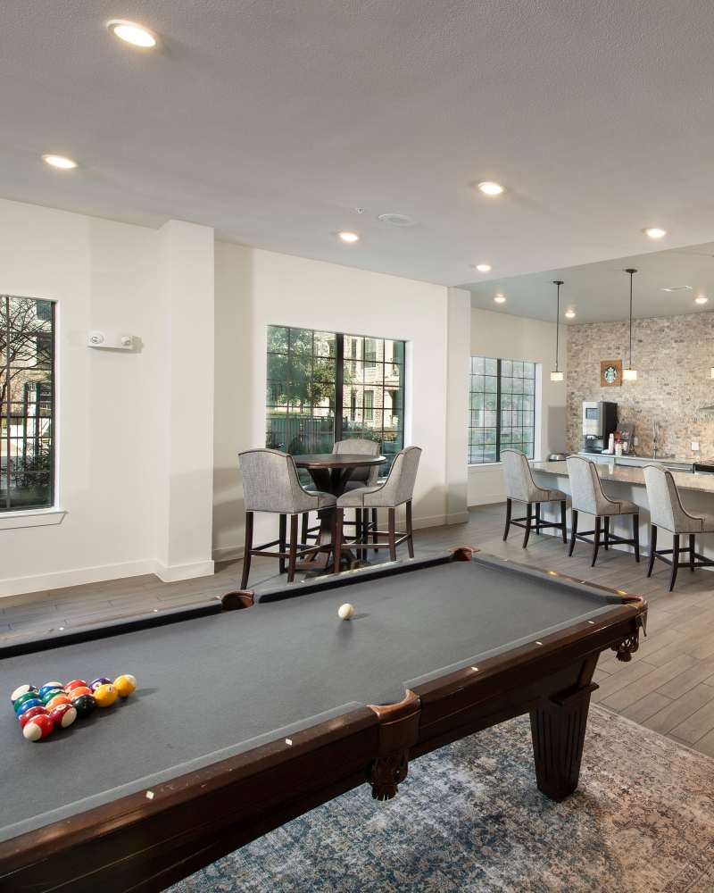 Pool table at Nantucket at Fannin Station in Houston, Texas