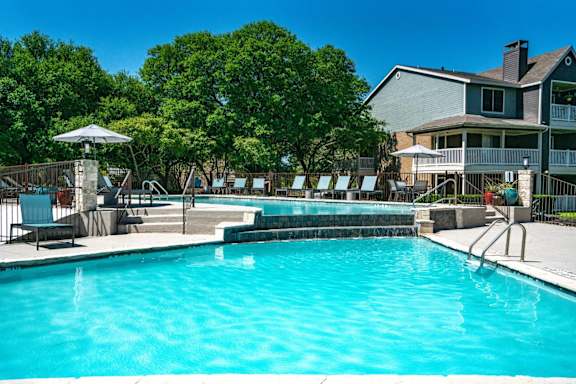 Resort style swimming pool at Twenty 15 Apartments, Austin, Texas