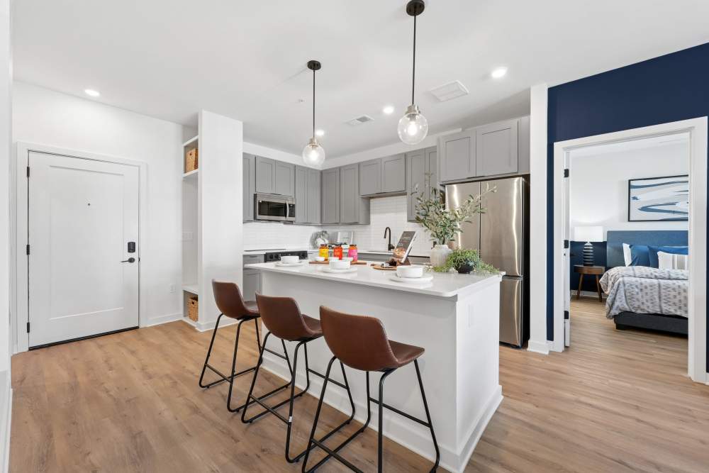 Dining-sized kitchen island at The Brook in Glen Allen, Virginia