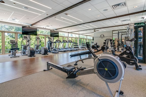 Modern Fitness Center at Padonia Village Apartments, Timonium, Maryland