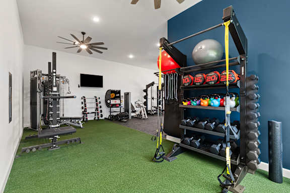 Modern home gym at Ardmore at Vance, Tennessee, 37421