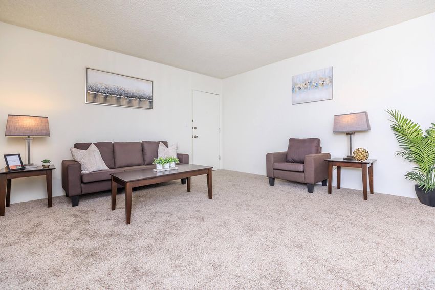 Living room with carpet