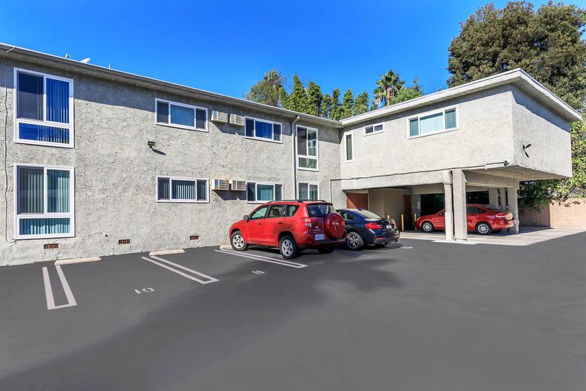 Chatham Oak Apartments community building with a covered parking spot