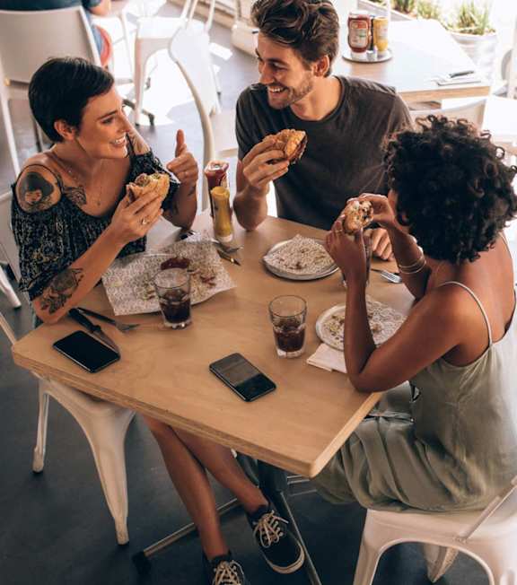 People eating at a table in a restaurant at Arlington Farms, Greenwood, 46143