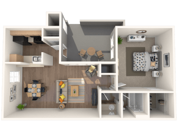 NC_Charlotte_HuntersPointe_OneBedroomGarden_2_FloorPlan.