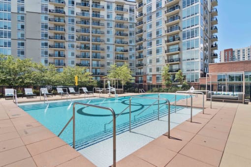 pool with building exterior