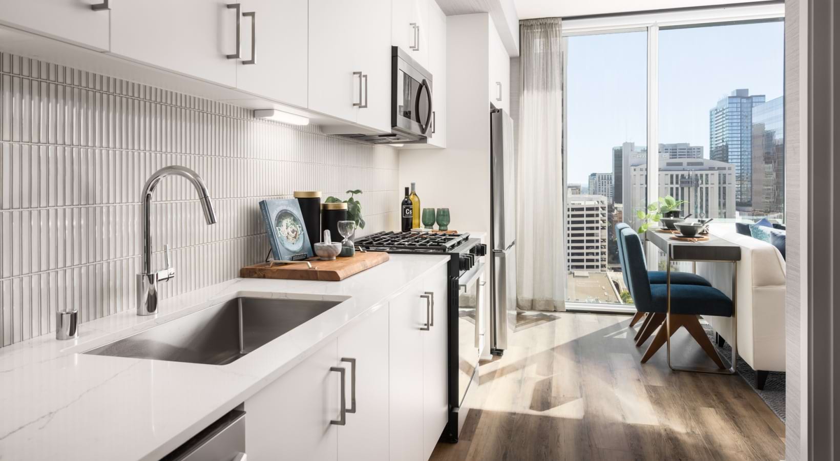 Modern Kitchen Finishes with Natural Window Light
