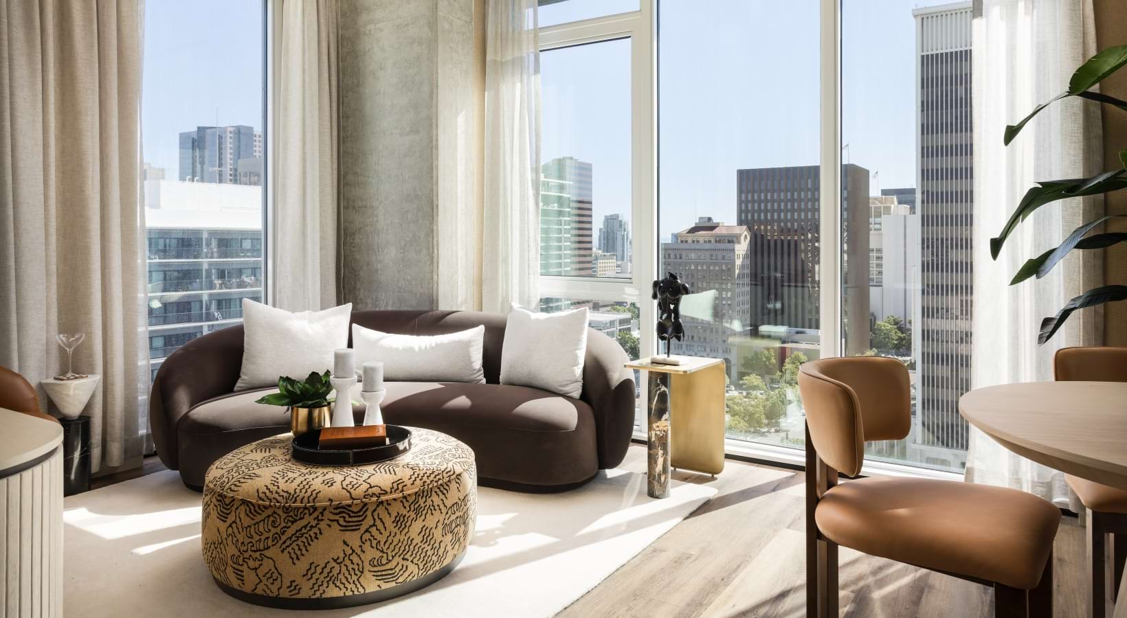 Living Room with floor to ceiling windows