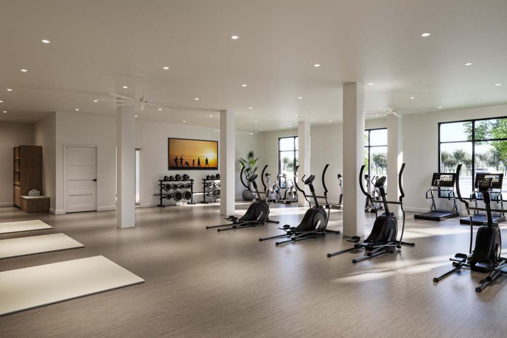 Fitness area at Mosby at Avalon Park in Wesley Chapel, Florida