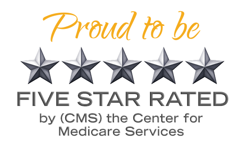 Proud to be a 5-star rated facility by CMS