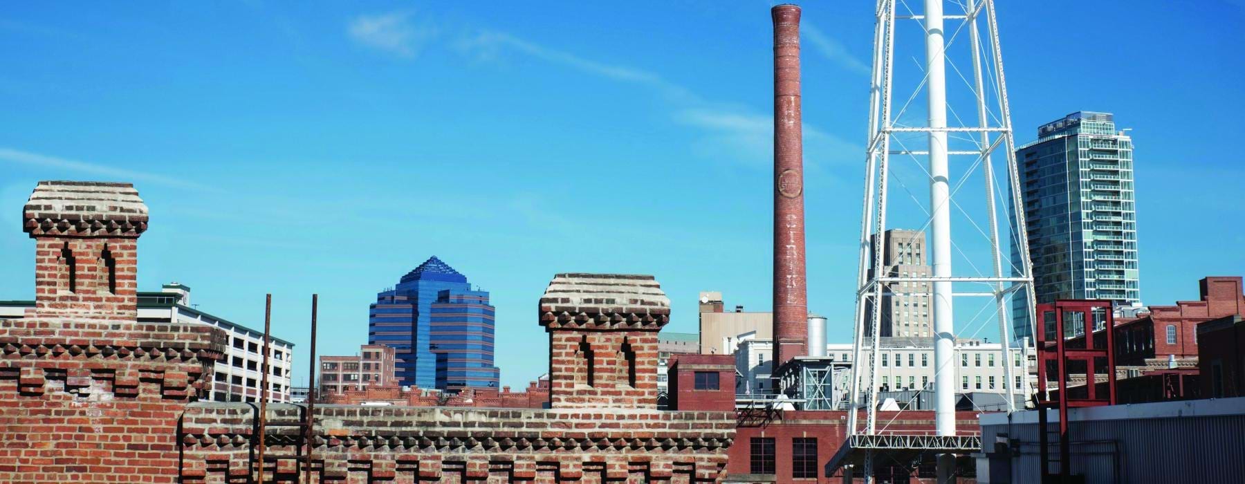 a group of buildings with a tower