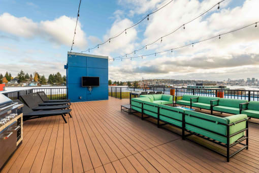 rooftop lounge with BBQ