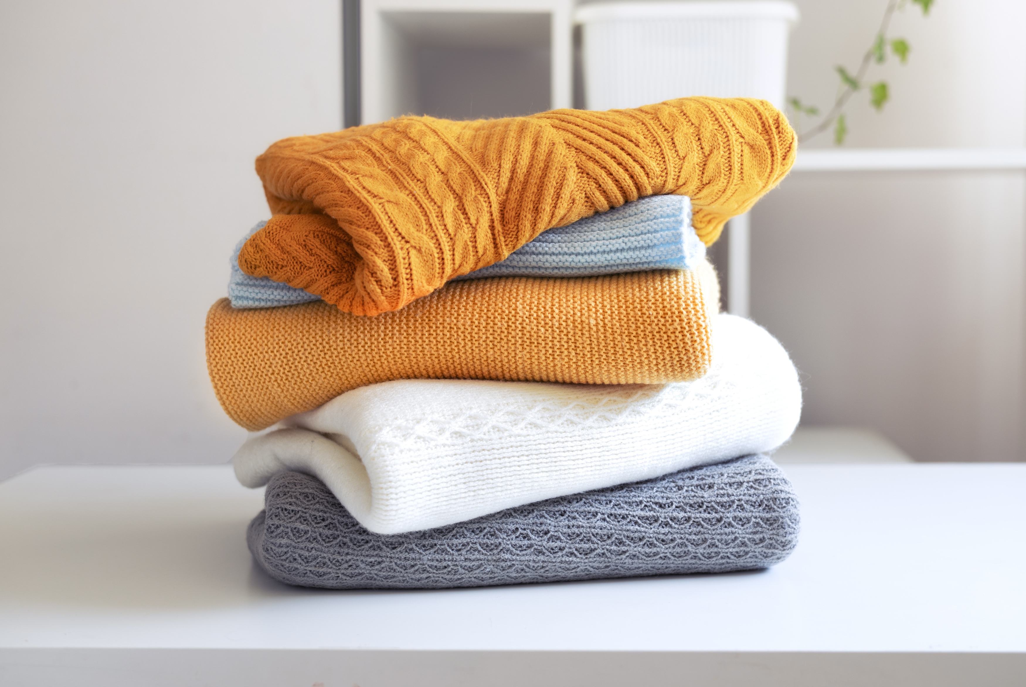 Laundry folded stock image