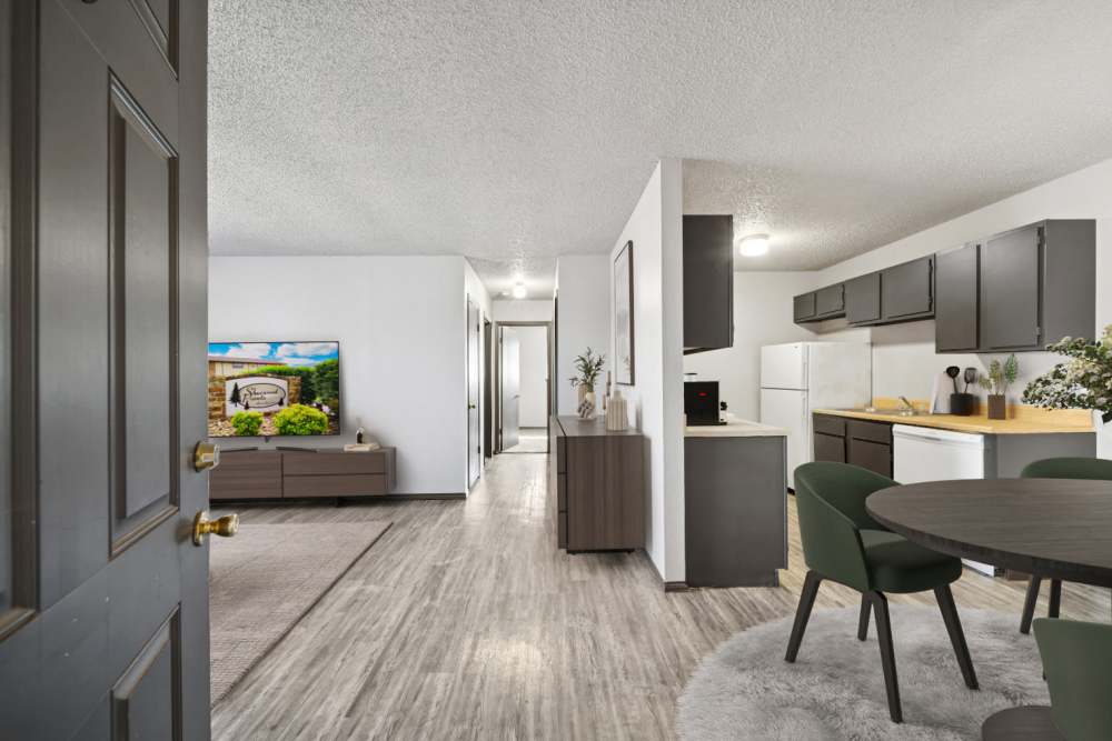 Open concept floor plan at Sherwood Pointe Apartments in Shawnee, Oklahoma
