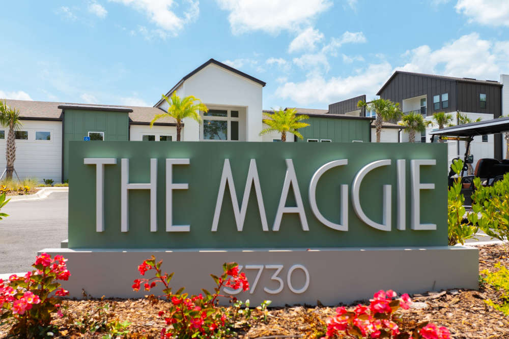 Monument sign at The Maggie Towns