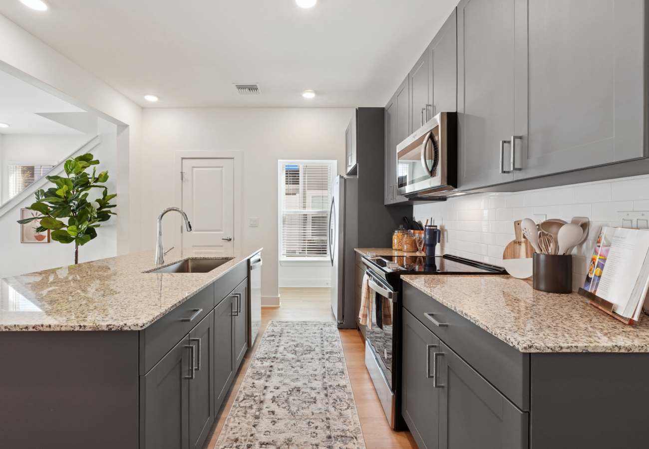 Stainless steel appliances at The Maggie Towns in Jacksonville, Florida