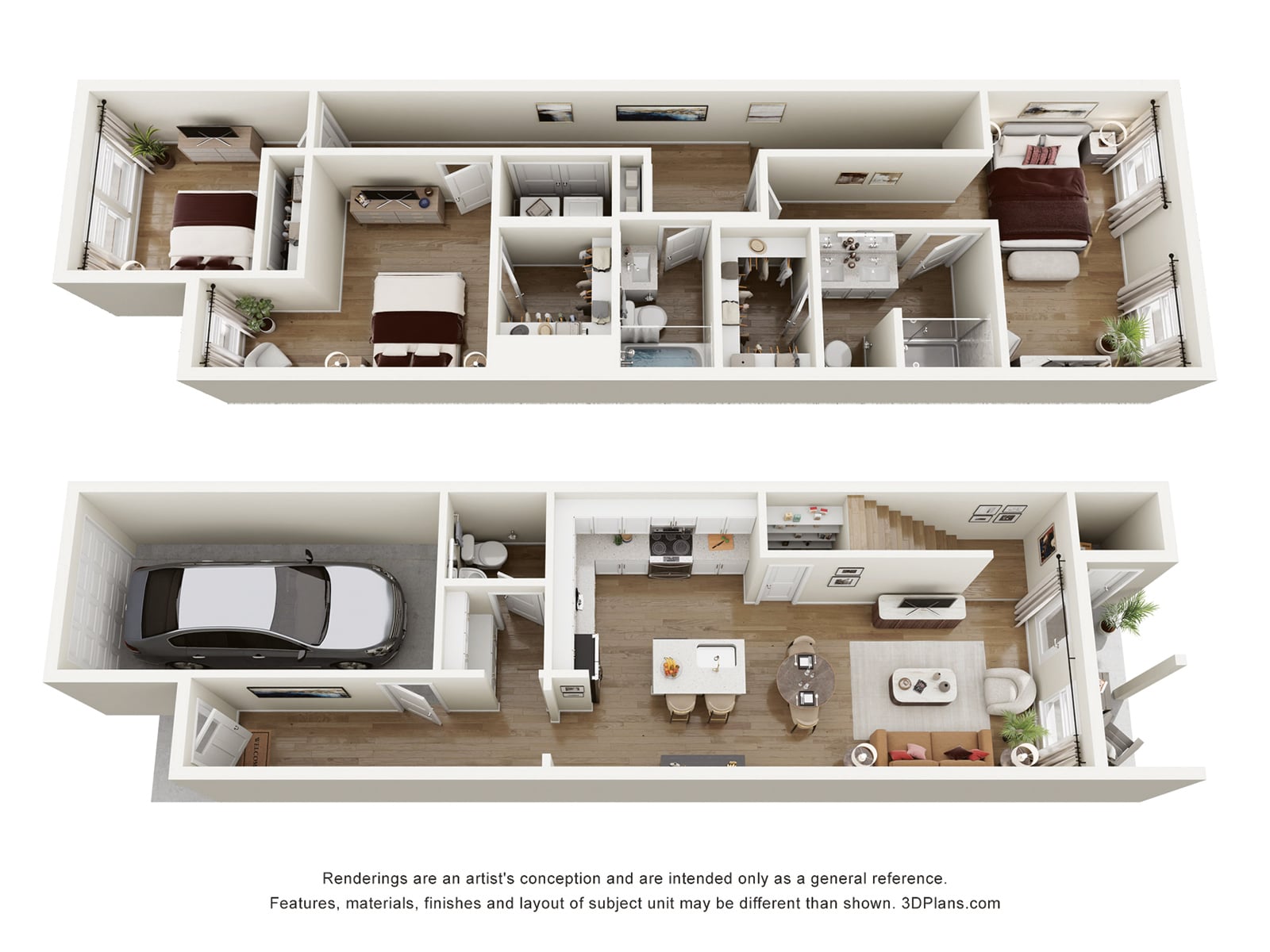 Three Bedroom Townhome Image