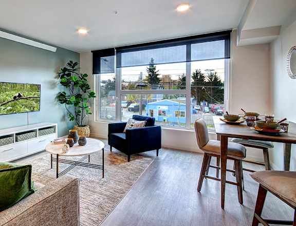 Living And Dining Area at Upton Flats, Seattle, Washington