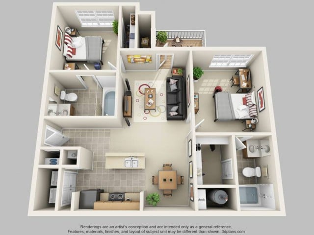 2x2 Doctorate Unfurnished