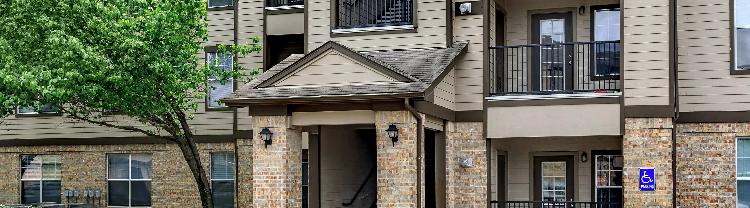 stylish brick and siding buildings