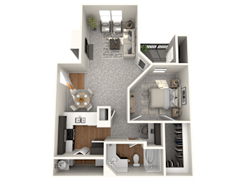 a floor plan of a house with a bedroom and a bathroom