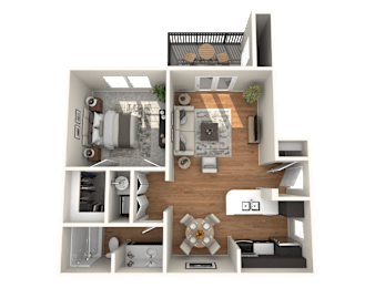  Floor Plan A2 - 673 Sq. Ft.