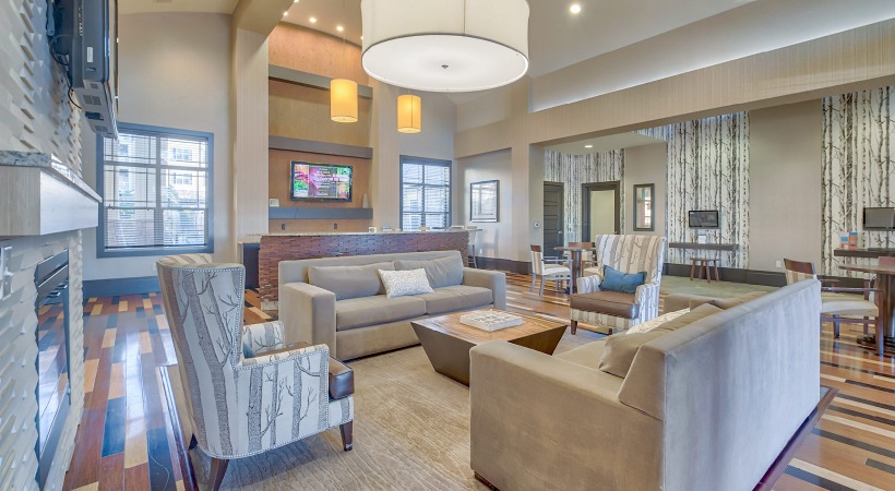 Beautiful clubroom with lounge seating
