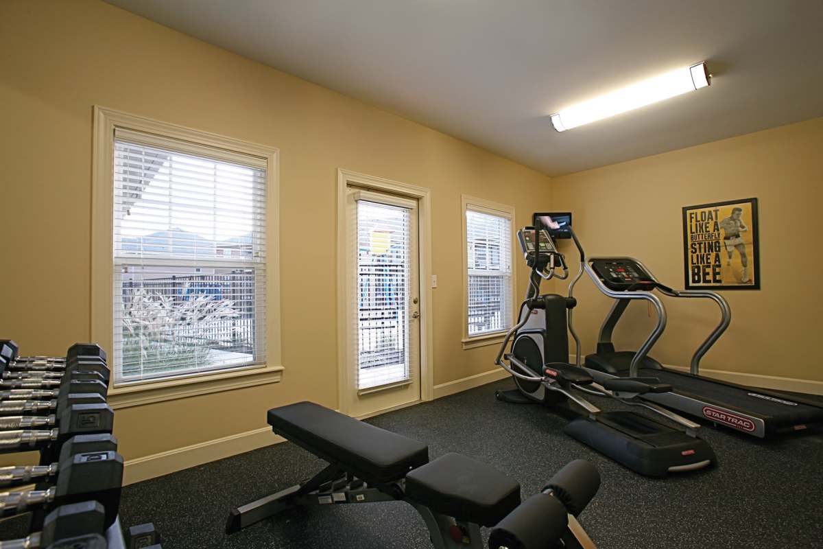 Fitness center at Overlook Terraces in Louisville, Kentucky